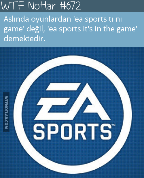 EA Sport oyunların başında ne diyor?