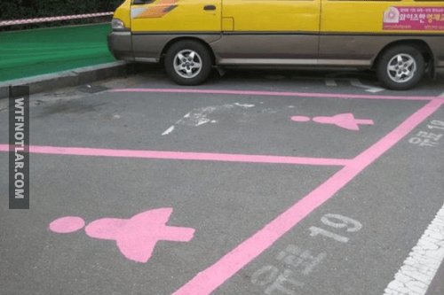Bayan sürücüler için özel park alanı, Güney Kore 3